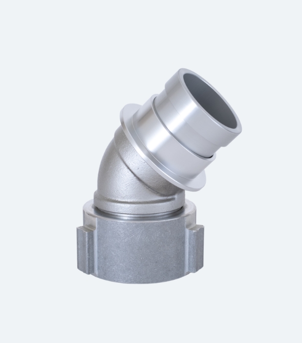 65AC Female Screw-type × 65AC Machino Male Adapter with Swivel